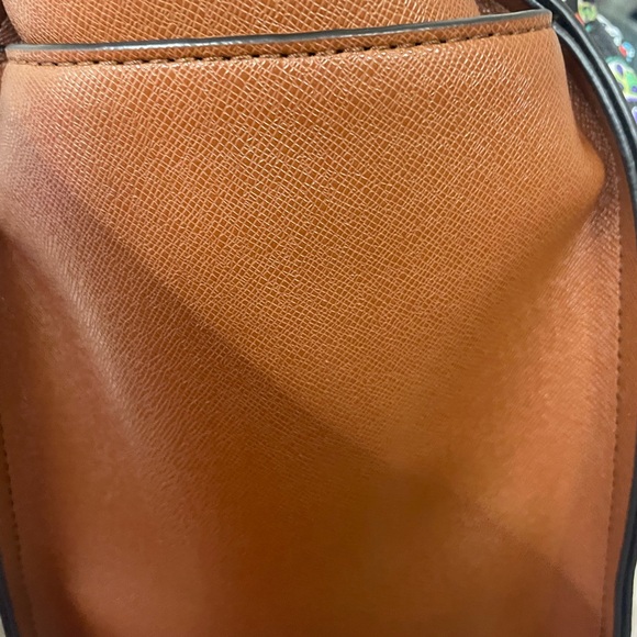 NEW! London Fog Brown Cognac Extra Large Satchel Purse Style LF6690 - Picture 7 of 15